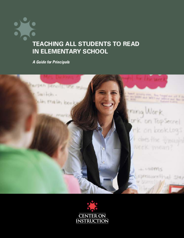 (PDF) Teaching All Students to Read in Elementary School: A Guide for ...