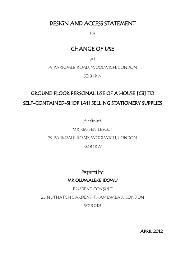  pdf design and access statement