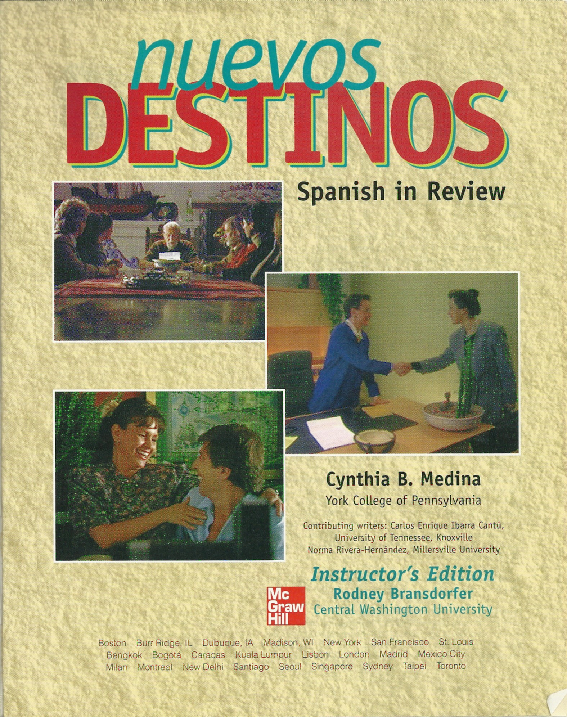 Nuevos Destinos Spanish in Review Carlos Enrique Ibarra Academia.edu