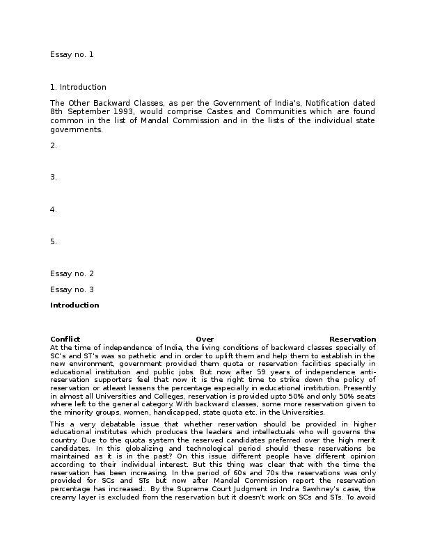 Backward classes essay image