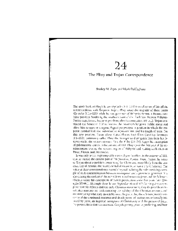 (PDF) The Pliny and Trajan Correspondence (Introduction and Translation