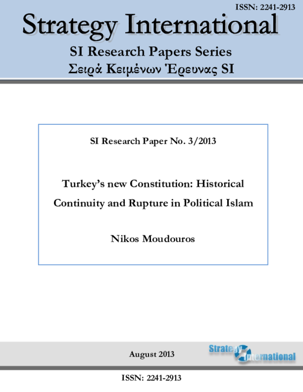 (PDF) Turkey’s new Constitution Historical continuity and rupture of