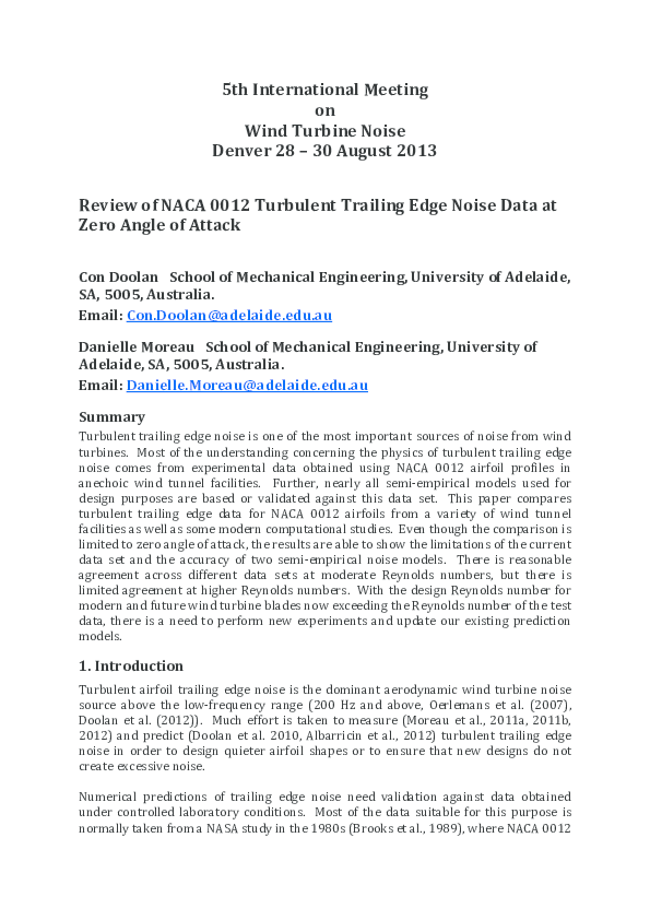 pdf-review-of-naca-0012-turbulent-trailing-edge-noise-data-at-zero