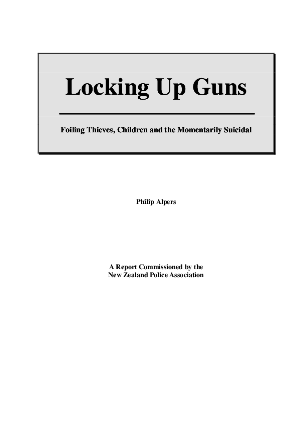 (PDF) Locking Up Guns Foiling Thieves, Children and the Momentarily