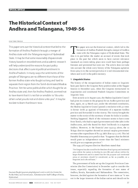 Telangana state picture