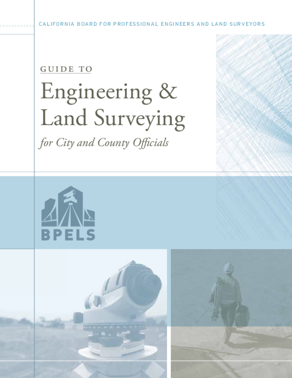 (PDF) guide to Engineering & Land Surveying for City and County Oﬃcials