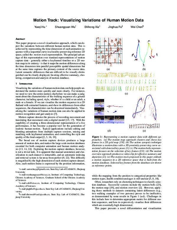 (PDF) Motion track: Visualizing variations of human motion data