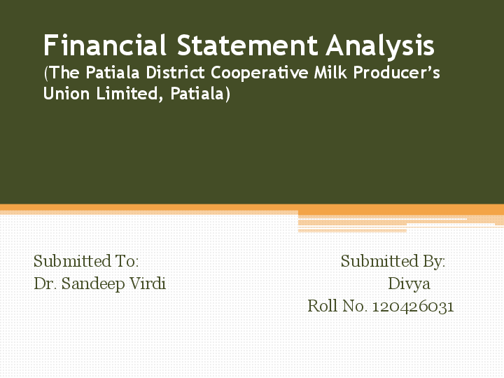 (PPT) Financial Statement Analysis ppt