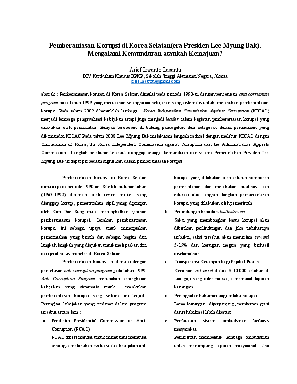 Essay pemberantasan korupsi image