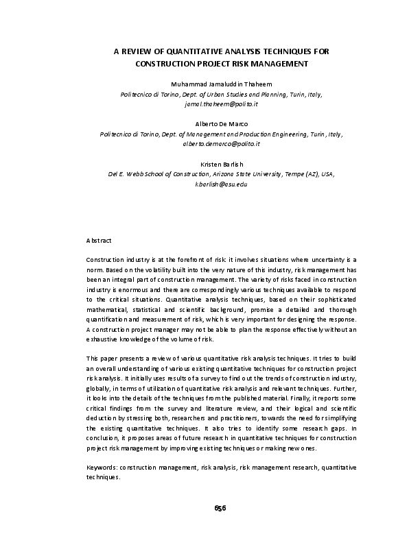 QUANTITATIVE RISK ANALYSIS TECHNIQUES IN PROJECT MANAGEMENT visual data 5