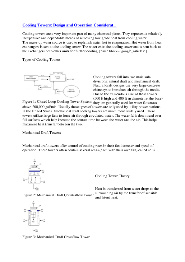 (DOC) Cooling Towers design