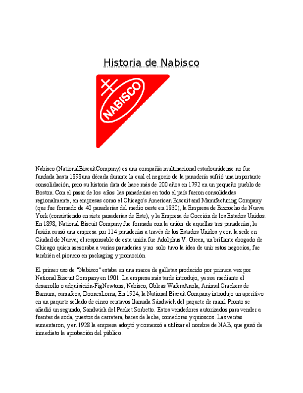 Essay about nabisco 08 picture