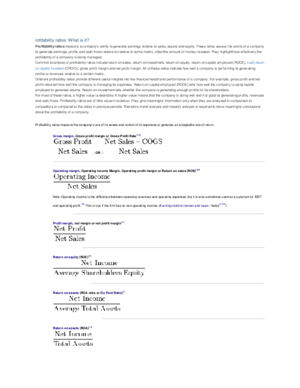 Profitability ratios picture