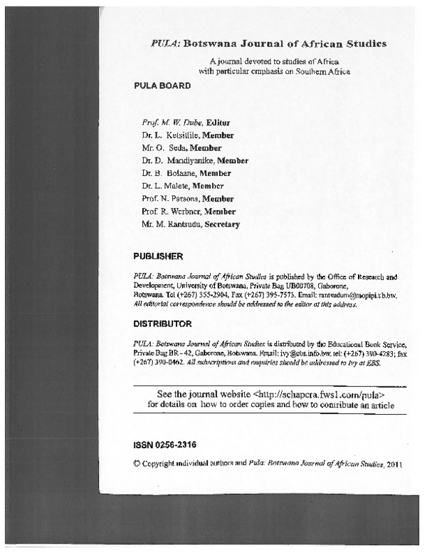 (PDF) Challenging Apartheid Exclusivity The role of Independent African Nations in the Anti