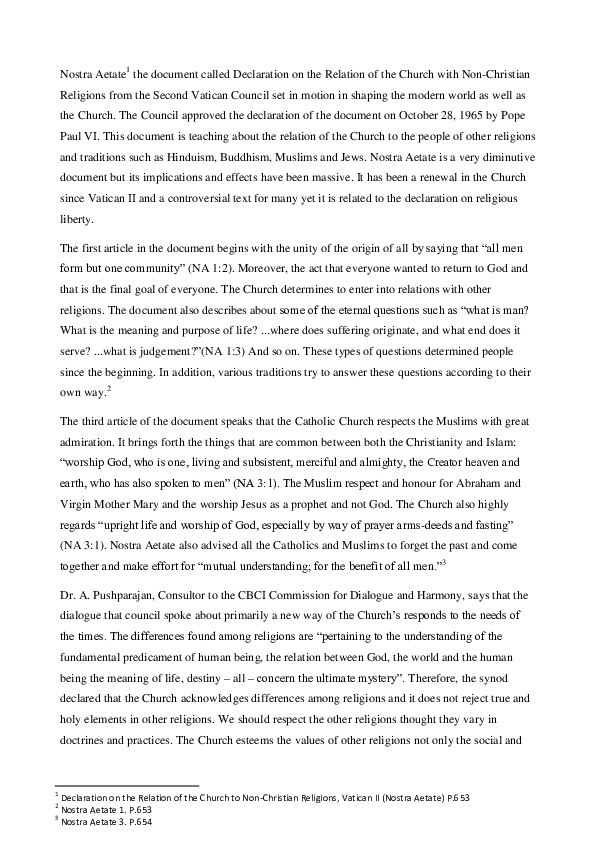 Nostra aetate essay image