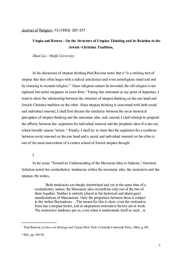 Utopia and christianity image