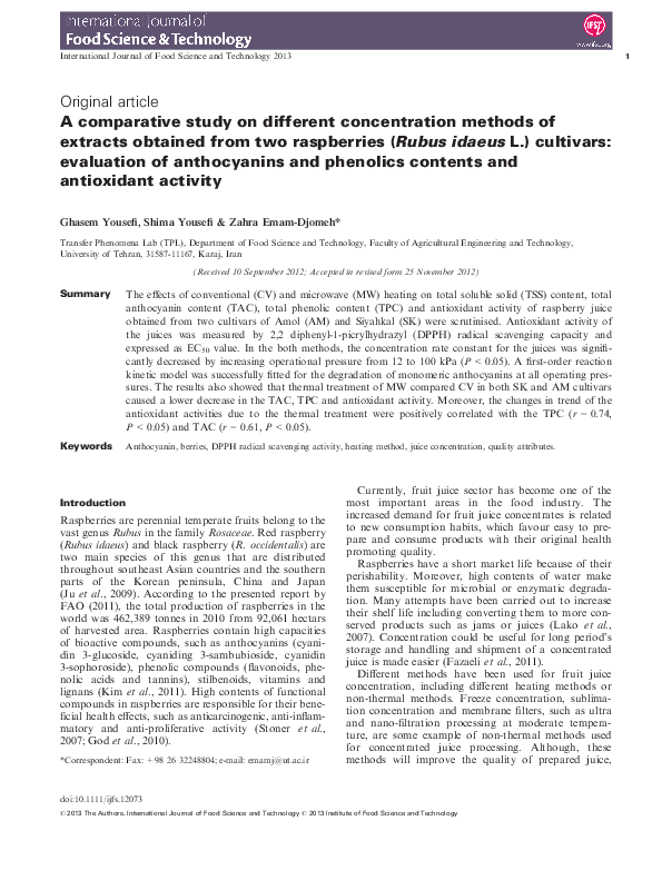 (PDF) A comparative study on different concentration