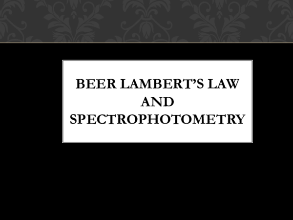 Ppt Beer Lamberts Law Nitesh Kotian Academia Edu