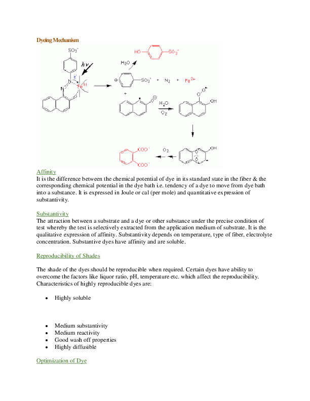 (DOC) Dyeing Mechanism