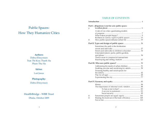 (PDF) Public Spaces How they Humanize Cities
