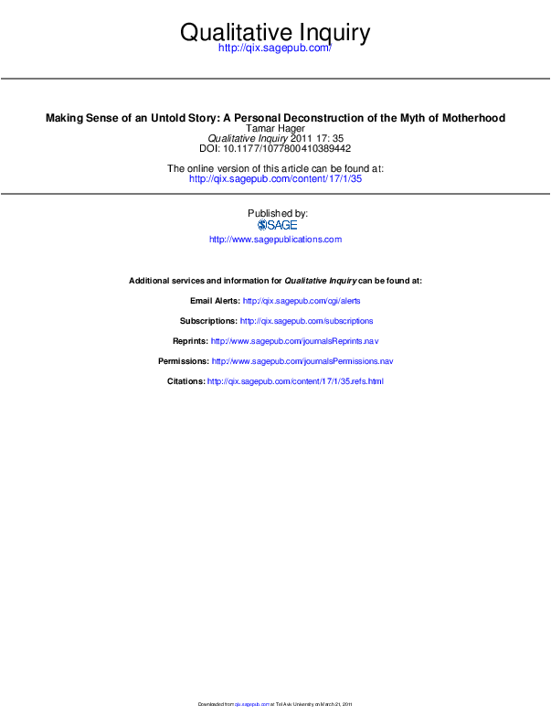 making sense of an untold story