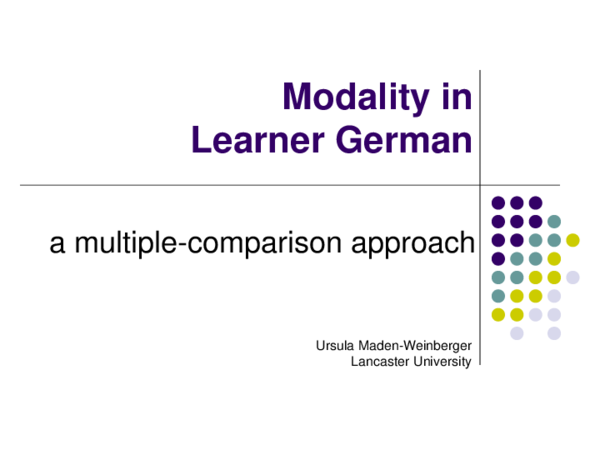 (PPT) Modality in Learner German