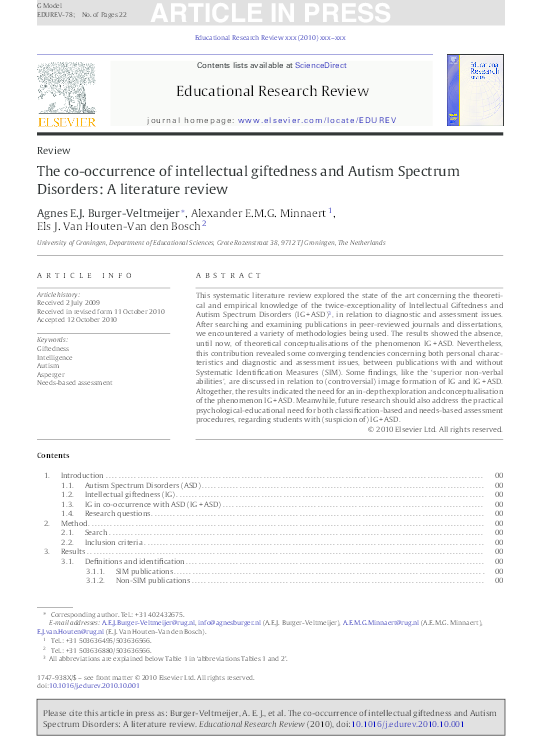 Gifted Ld Misdiagnosed And Misunderstood >> Pdf Please Cite This Article In Press As Burger Veltmeijer Gifted Ld Misdiagnosed And Misunderstood >> Pdf Please Cite This Article In Press As Burger Veltmeijer