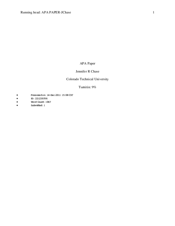 (DOC) APA Paper