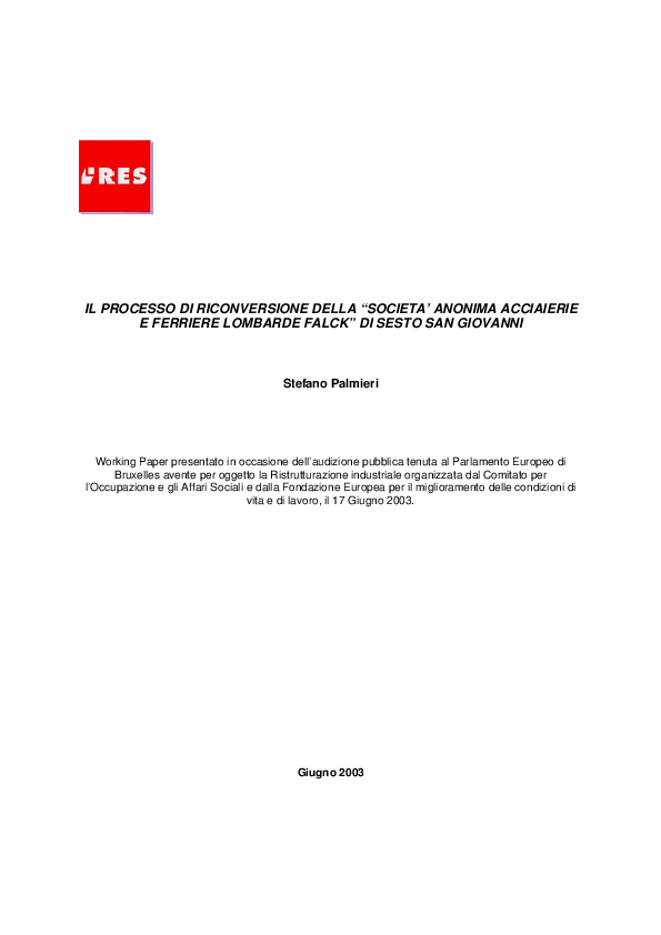 (PDF) IL PROCESSO DI RICONVERSIONE DELLA 