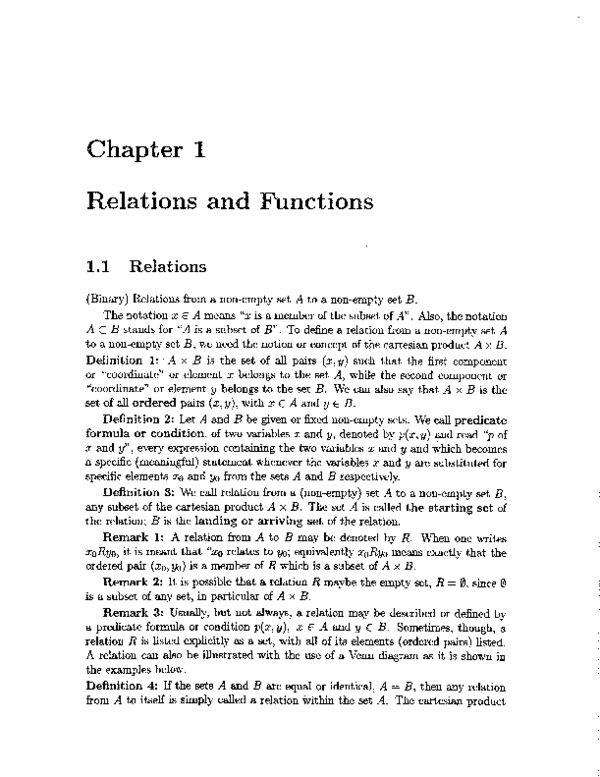 (PDF) Functions and Relations: Sixty two solved practice problems
