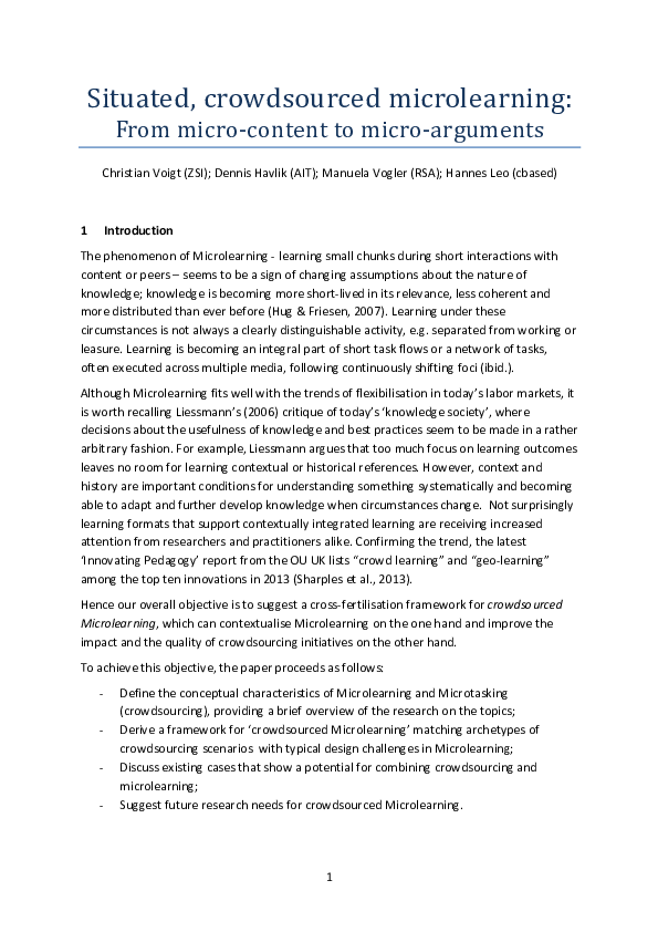 (PDF) Situated, crowdsourced microlearning: From micro-content to micro ...