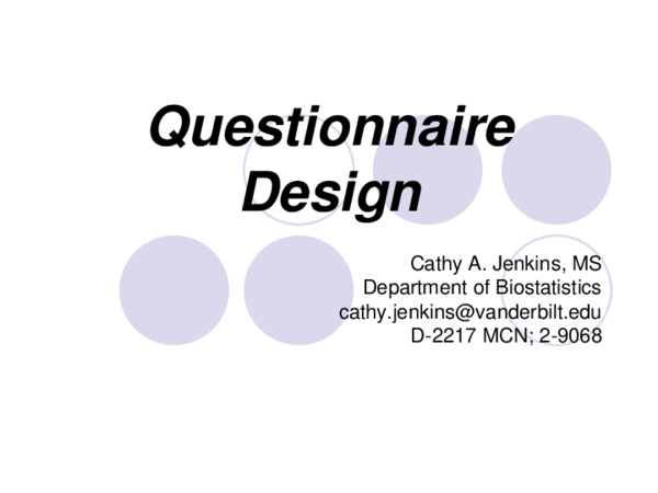(PPT) Questionnaire Design (Source)