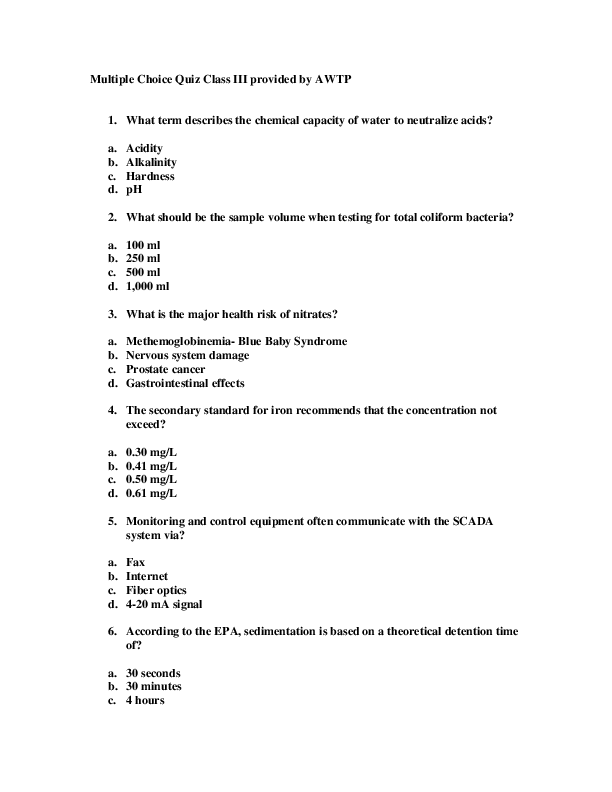 (PDF) Water Treatment Study Test Brandon Blalock Academia.edu