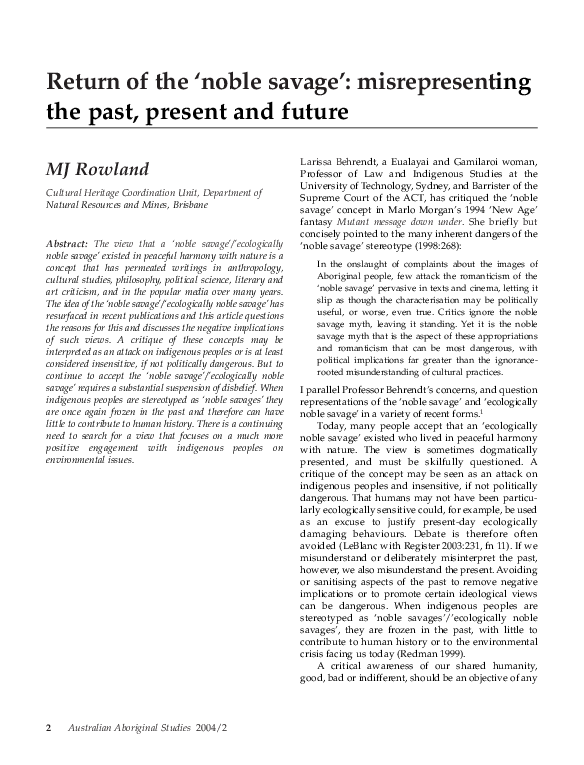 Noble savage book picture