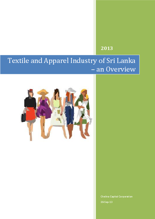 (PDF) Textile and Apparel Industry of Sri Lanka an Overview Contents
