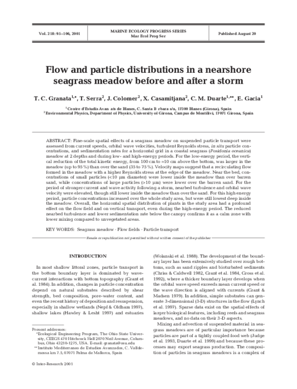 (PDF) MARINE ECOLOGY PROGRESS SERIES Mar Ecol INTRODUCTION