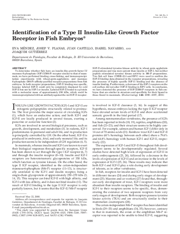 (PDF) Identification of a Type II Insulin-Like Growth Factor Receptor ...