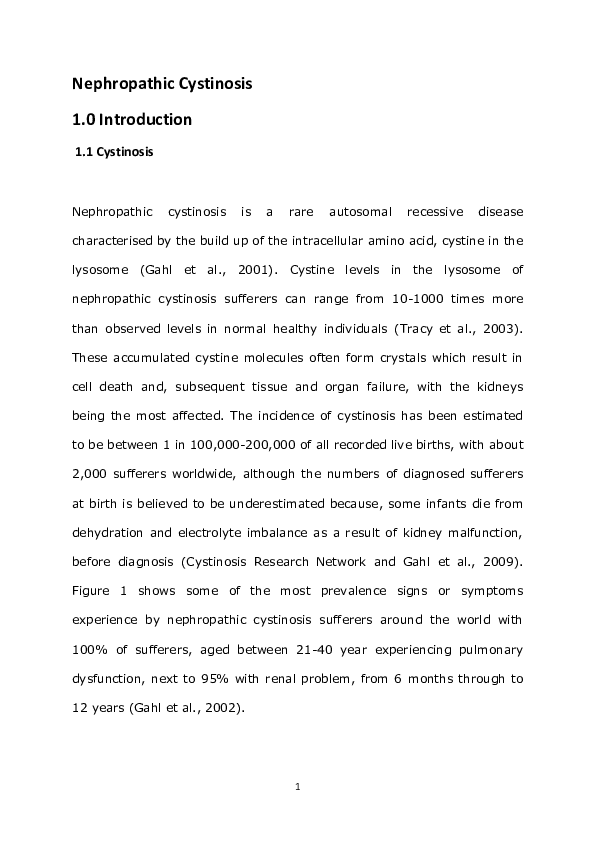 Cystinosis life expectancy image