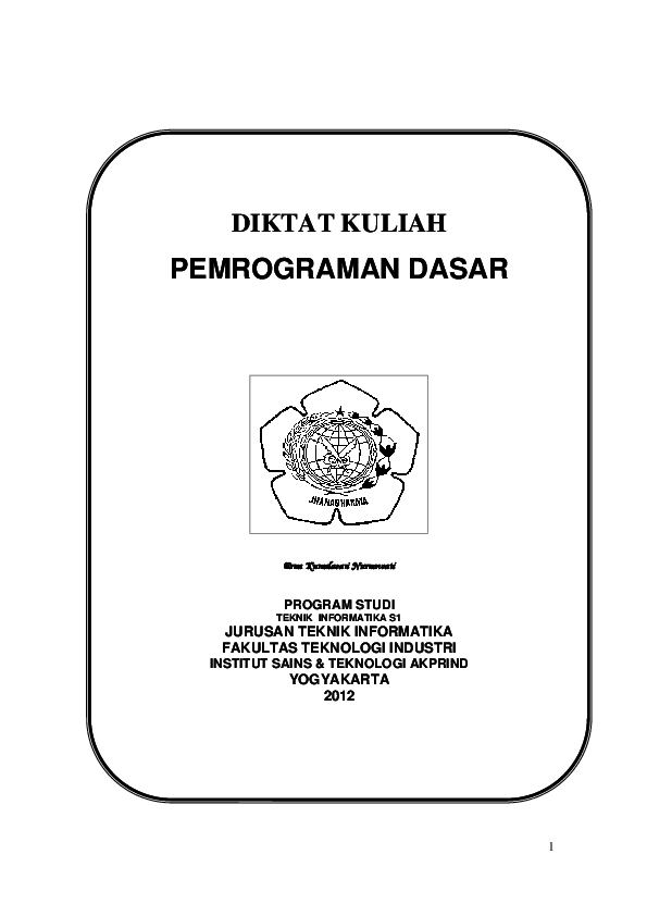 (PDF) Diktat Pemrograman Dasar dengan Pascal