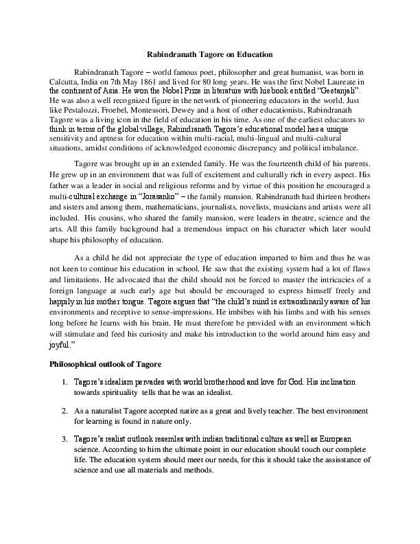 Rabindranath tagore short stories pdf picture