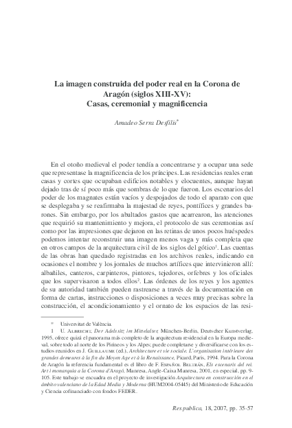 (PDF) La imagen construida del poder real en la Corona de Aragón ...