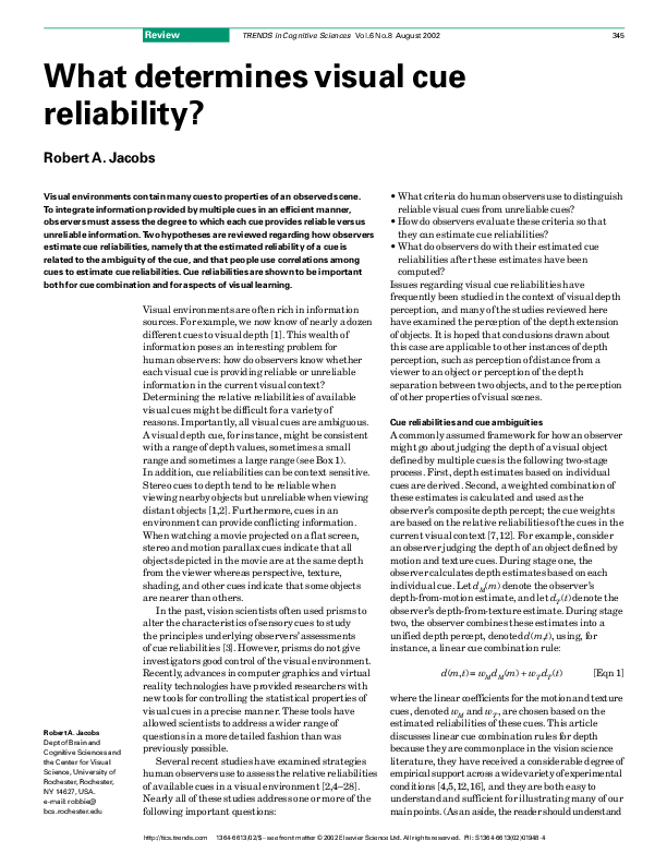 Visual cues essay image