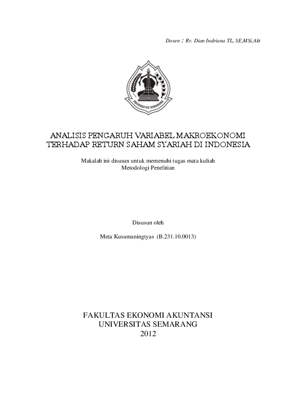 20 Makalah Indeks Harga Saham Info Dana Tunai