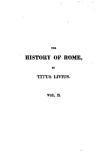 Livius, Titus : The Roman History (6 Volumes)