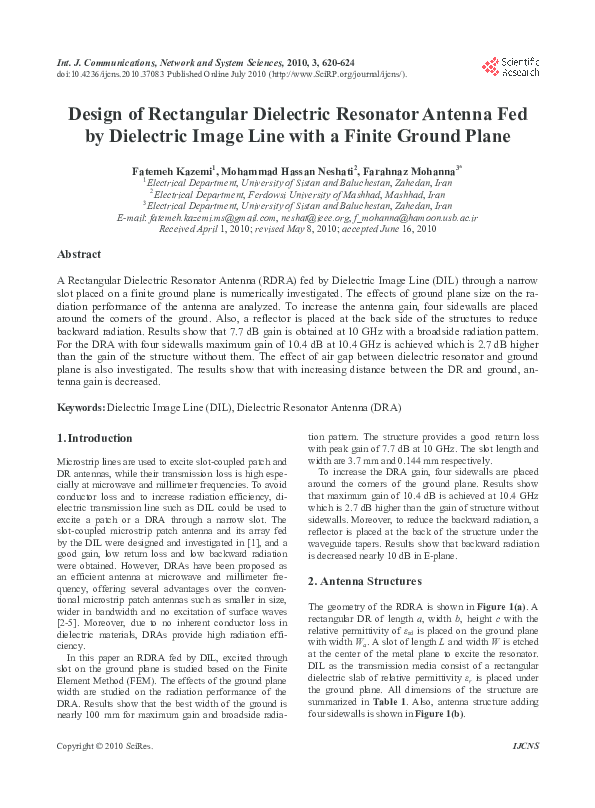 Rectangular dielectric resonator antenna thesis 04 image
