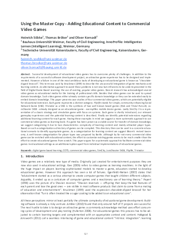 (PDF) Using the Master Copy- Adding Educational Content to Commercial ...