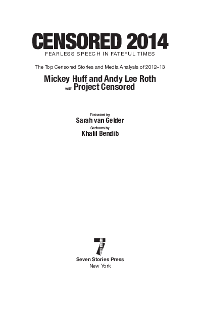 First page of “Technologies and Ecologies of War, Censored News Cluster”