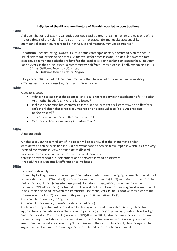 (PDF) L-Syntax of the AP and architecture of Spanish copulative ...
