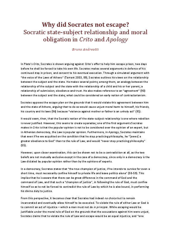 Crito analysis essay picture