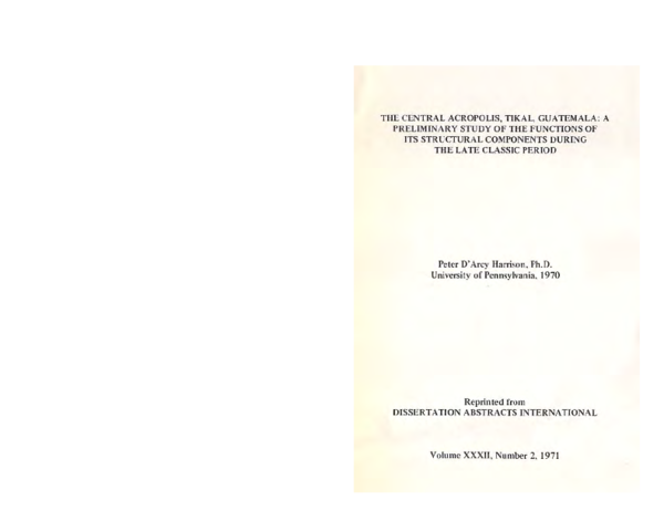 (PDF) (Dissertation Abstract) The Central Acropolis, Tikal Guatemala: A ...